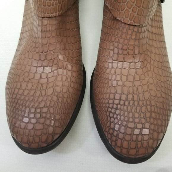 Donald J Pliner 11M Boots DALIS Leather Ankle Booties‎ Western Cowboy Snakeskin - Picture 9 of 9